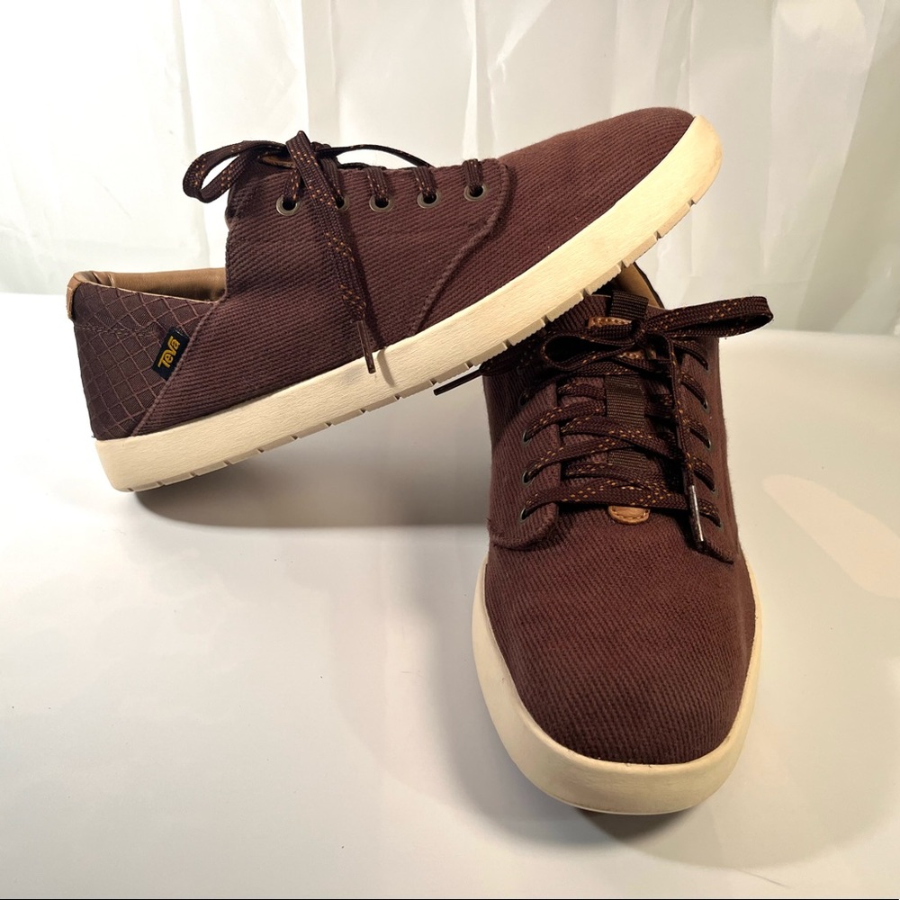 TEVA corduroy Sterling Lace Brown Casual Lace Up Sneakers